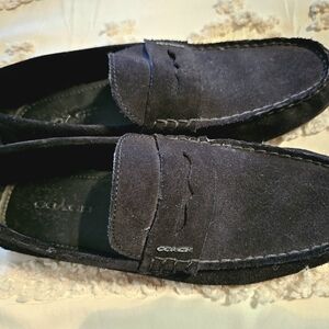 Coach Men's Black Suede Loafers